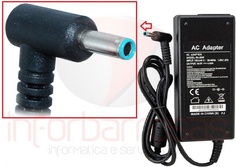 Adattatore Alimentatore Caricatore ORIGINALE HP 90W 19.5V 4.62A Adattatore Alimentatore Caricatore ORIGINALE HP 90W 19.5V 4.62A
