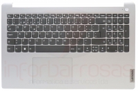 Teclado Lenovo IdeaPad 1 15AMN7 Com Top Cover SILVER Sem Fringer Print