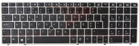 Teclado HP EliteBook 8560p HP Elitebook 8570p HP Probook 6560p HP Probook 6570p Black Frame Silver Com Track Point