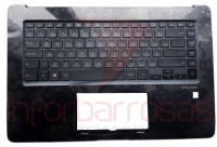 Teclado Asus UX550 Com BackLight Com Finger Print Com Top Cover BLACK