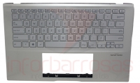 Teclado Asus S432FL Silver com BackLight Com Top Cover Silver INGLES