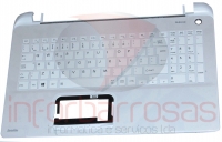 Teclado Toshiba Satellite L50-B-2FT Com Top Cover BRANCO