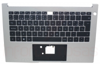 Teclado Huawei NBB-WAH9Q BLACK com Backlight com Topcover SILVER sem Touchpad ESPANHOL