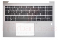 Teclado HP ZBOOK FIREFLY 16 G10 Black com Backlight com Topcover Silver com Fingerprint  INGLES
